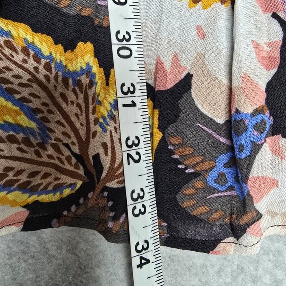 By Anthropologie Womens Long Sleeve Tiered V-Neck Tunic Boho Flowy Mini Dress - Picture 11 of 12